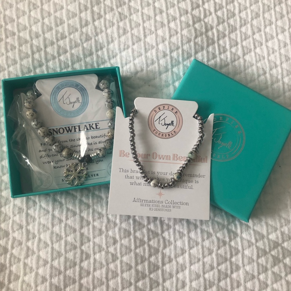 Sterling Silver Bracelets - Set of two - Affirmations - Third Eye Chakra…